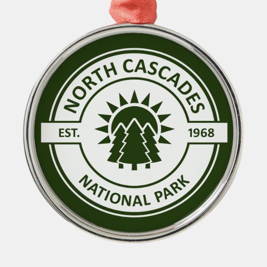 National Park North Cascades Ornament Aus Metall (Vorne)
