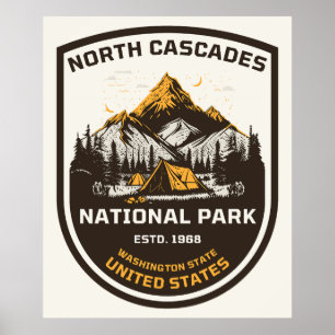 National Park North Cascades Outdoor and Nature Poster