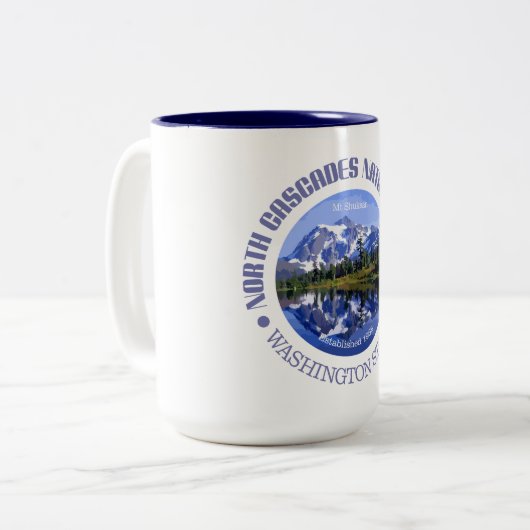 National Park North Cascades Zweifarbige Tasse (Vorderseite Links)