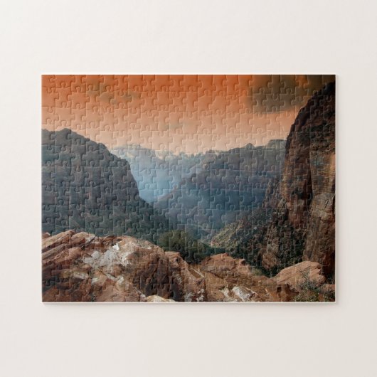 National Park Scenic Mountains Sunset Puzzle (Horizontal)