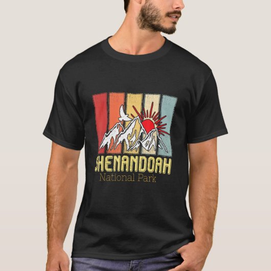 National Park Shenandoah Souvenir Mountains Hike V T-Shirt (Vorderseite)