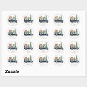 National Park Stickers Round-Label (Blatt)
