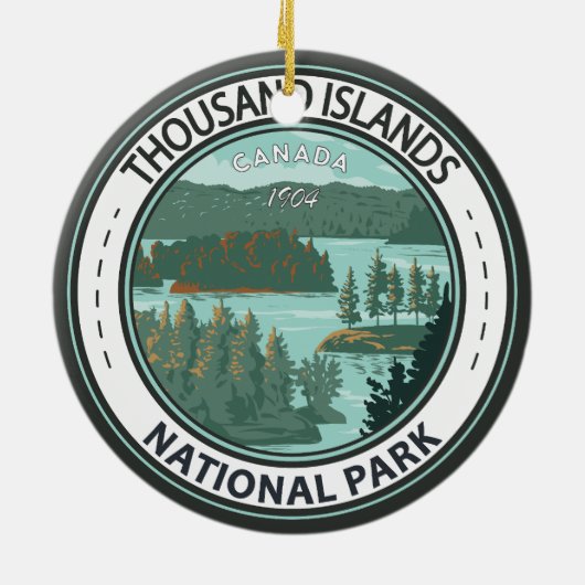 National Park Thousand Islands Abzeichen Keramik Ornament (Hinten)