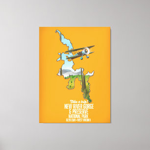 National Park und Erhaltung der New River Gorge. Leinwanddruck