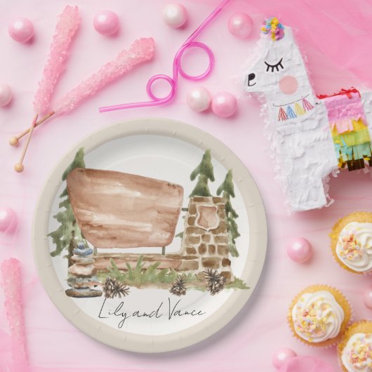 National Park Van Road Trip Paper Plate Pappteller (Party)