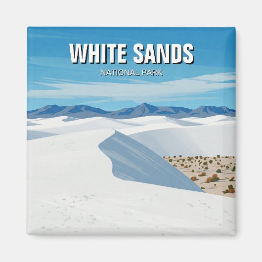 National Park White Sands New Mexico Magnet (Vorne)