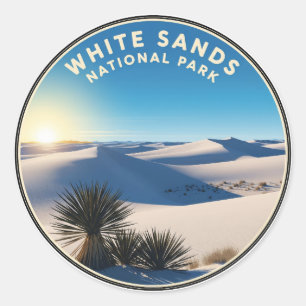 National Park White Sands New Mexico Runder Aufkleber