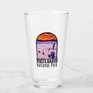 National Park White Sands New Mexico Vintag Glas