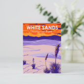 National Park White Sands New Mexico Vintag Postkarte (Stehend Vorderseite)