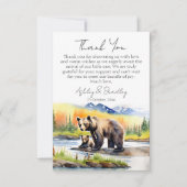 National Parks Adventure erwartet Bären Babydusche Dankeskarte (Vorderseite)