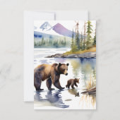 National Parks Adventure erwartet Bären Babydusche Dankeskarte (Rückseite)