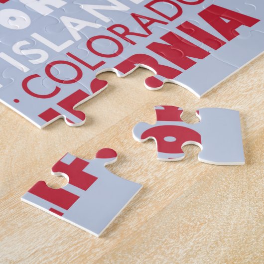 National Parks of America Flag Word Cloud Gift Puzzle (Seite)