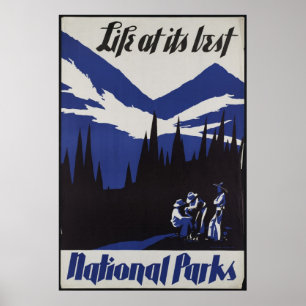 National Parks Vintage Travel Poster und Retro