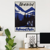 National Parks Vintage Travel Poster und Retro (Heimbüro)