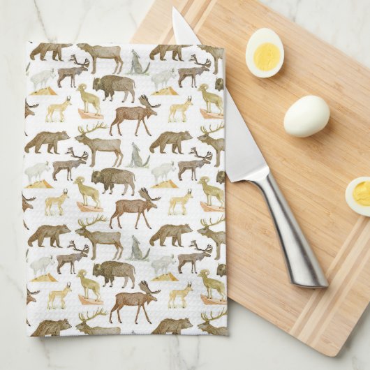 National Parks Wildlife Teetuch Geschirrtuch (Viertel Falte)