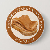 National Peanut Butter Day, Erdnussbutter Toast Button (Vorderseite)
