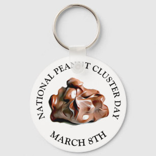 National Peanut Cluster Day März 8. Schlüsselkette Schlüsselanhänger