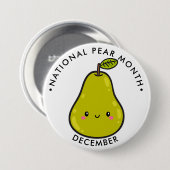 National Pear Month Button (Vorne & Hinten)