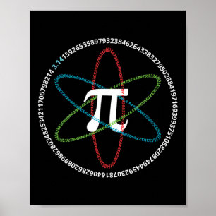 National Pi Day Shirt Mathematiker T Shirt Pi Atom Poster