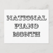 National Piano Month Postkarte (Vorderseite)