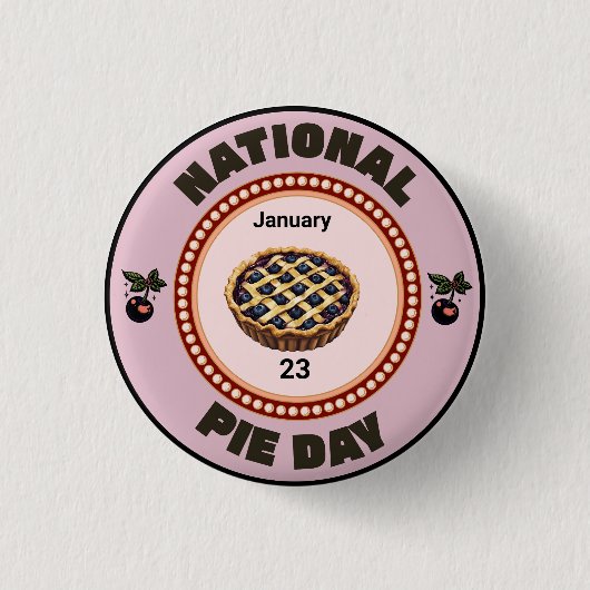 National Pie Day Cherry Pie Button (Vorderseite)