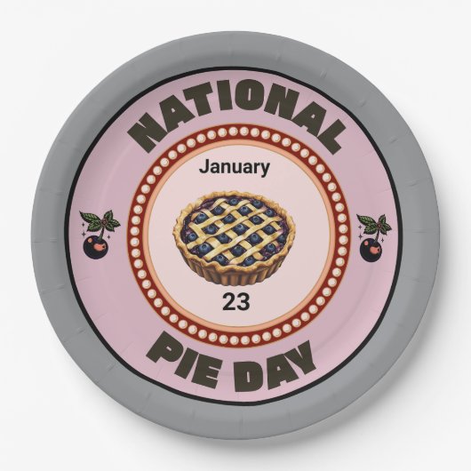 National Pie Day Cherry Pie Pappteller (Vorderseite)