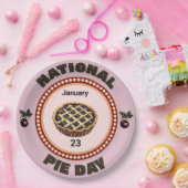 National Pie Day Cherry Pie Pappteller (Party)