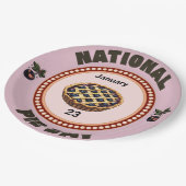 National Pie Day Cherry Pie Pappteller (Schrägansicht)