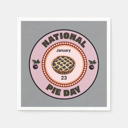 National Pie Day Cherry Pie Serviette (Vorderseite)