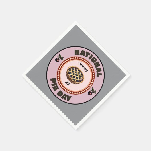 National Pie Day Cherry Pie Serviette (Ecke)