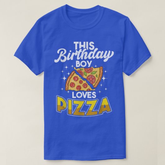 National Pizza Day Birthday Boy Food Pun Cheese Pi T-Shirt (Design vorne)