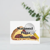 National Pizza Month Postkarte (Stehend Vorderseite)