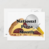 National Pizza Month Postkarte (Vorne/Hinten)