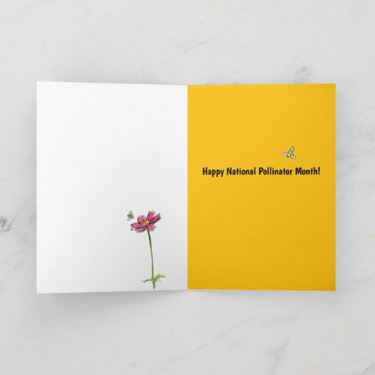 National Pollinators Monat Juni Honeybee Birds Bug Karte (Innenseite)