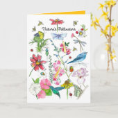 National Pollinators Monat Juni Honeybee Birds Bug Karte (Gelbe Blume)