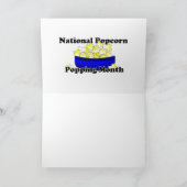 National Popcorn Popping Month Karte (Innenseite)