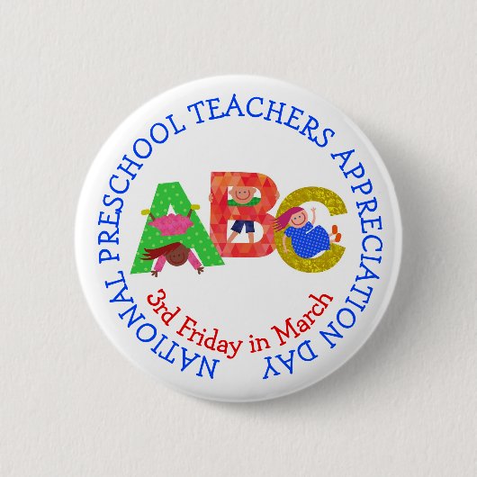 National Preschool Teachers Appreption Day Button (Vorderseite)