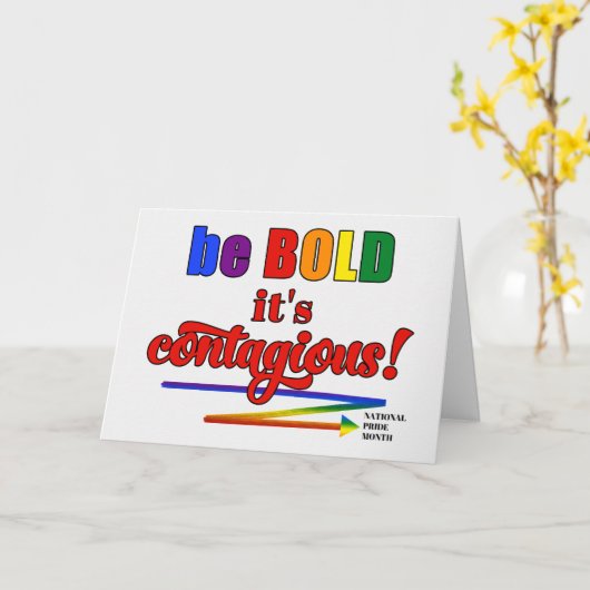 National Pride Month Sei kühl, es ist ansteckend L Karte (Gelbe Blume)