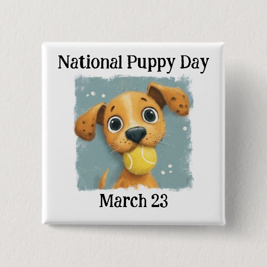 National Puppy Day  Button (Vorderseite)