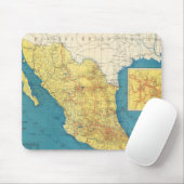 National Railroads of Mexico Map Mousepad (Mit Mouse)