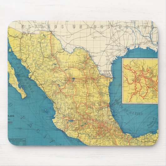 National Railroads of Mexico Map Mousepad (Vorne)