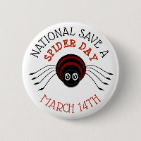 National Rett a Spider Day März 14. Schaltfläche
