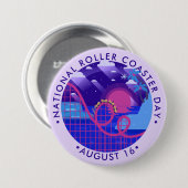 National Roller Untersetzer Day Button (Vorne & Hinten)