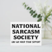 National Sarcasm Postkarte (Stehend Vorderseite)