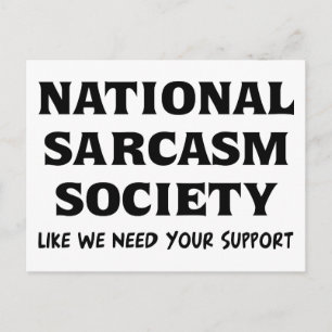 National Sarcasm Postkarte