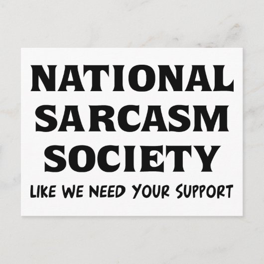 National Sarcasm Postkarte (Vorderseite)
