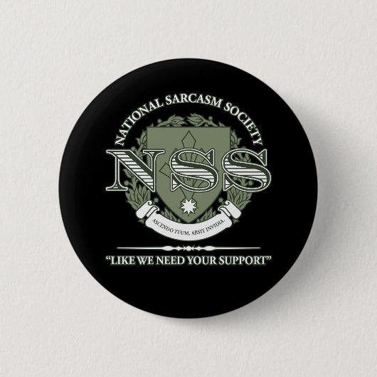 National Sarcasm Society Button (Vorderseite)