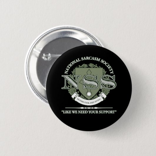 National Sarcasm Society Button (Vorne & Hinten)