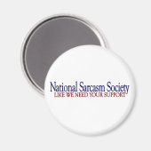 National Sarcasm Society Magnet (Vorderseite/Rückseite)