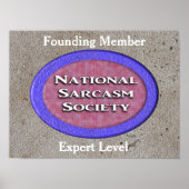 National Sarcasm Society - Poster (Vorne)